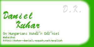 daniel kuhar business card